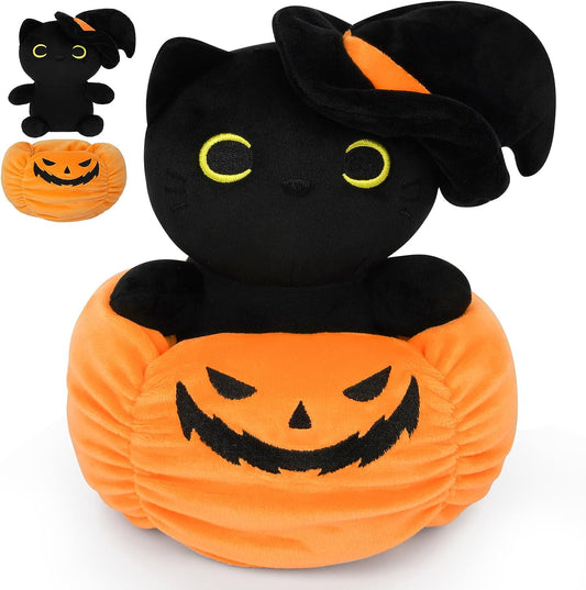 Muñeca de peluche de gato negro de peluche, gato negro