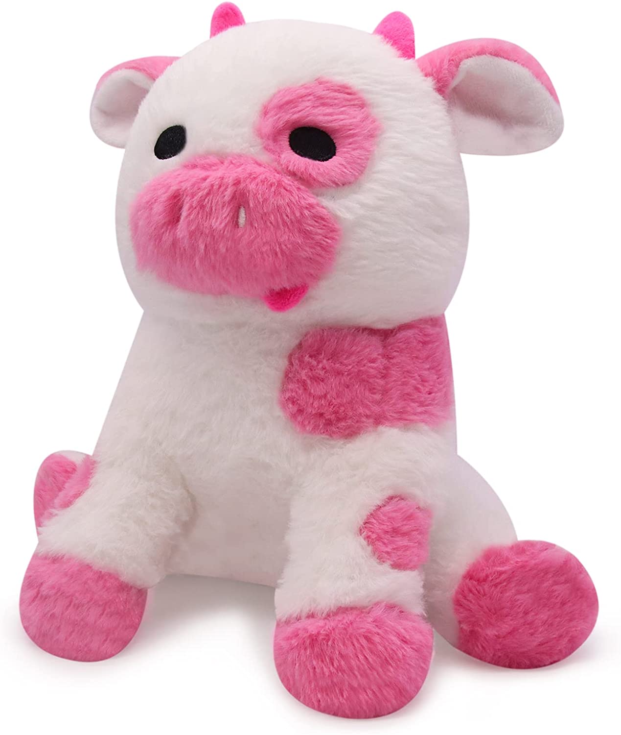 Cow Stuffed Animals Cow Plush Toy, Cute Soft Pink Cow Plushies Stuffed Animal Cow Plush Pillows, Kawaii Plush Cow Stuffed Cow Toys for Kids Christmas Halloween Birthday Gifts