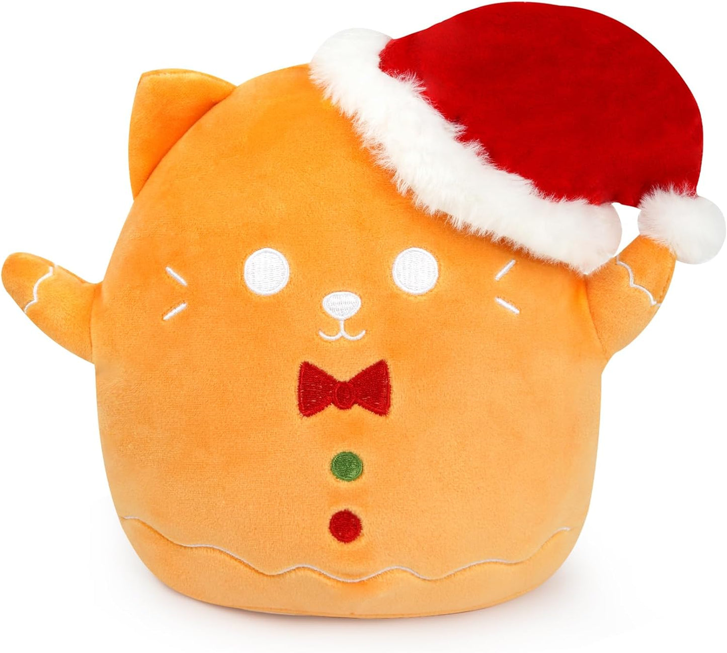 Christmas Plush Pillow Toy, Christmas Stuffed Animal for Kids, for Girls Boys Christmas Home Decoration (Yellow cat)