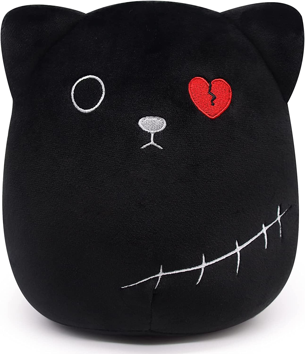 Black Cat Stuffed Animal Plush Doll, Cat Plush Pillow, Cute 3D Cat Shape Toys, Kawaii Cartoon Hugging Gift for Kids Baby Bedding Sleeping, Halloween Home Sofa Decor, Creative Plush Pillow