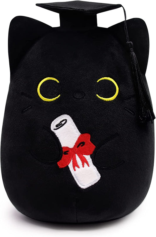 Peluche de vaca de graduación – 3D lindo juguete de almohada de animales de peluche – felpa de vaca kawaii – almohada de vaca de felpa para todas las edades – regalo para el día de San Valentín, día del niño decoración del hogar