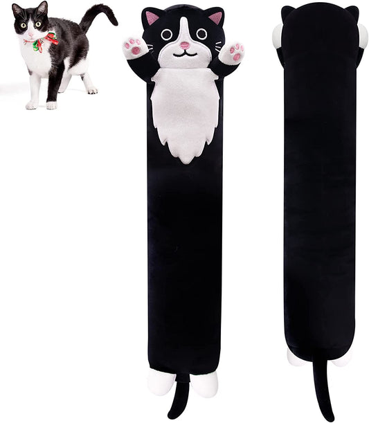 Long Cat Plush Black Long Cat Body Toys, Cute Long Cat Stuffed Animals Cat Plushie, Soft Long Plush Black Cat Doll Kawaii Stuffed Cat Plush Toys for Kids Birthday Christmas