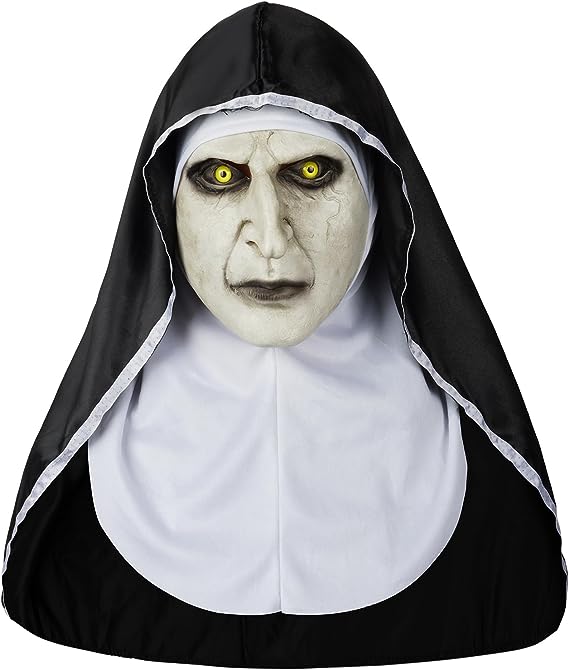 Scary Halloween Nun Mask for Adults - Scary Nun Mask - Cosplay Creepy Halloween Mask for Halloween Party Devil Cosplay Costum Props