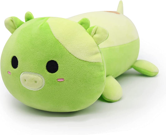 Cow Plush Pillow Toys, Cute Stuffed Animal Cow Plushies, Green Stuffed Pillow Plush Cow Doll, Kawaii Avocado Decoration, Soft Avocado Cow Plush Gifts for Kids Boys Girls