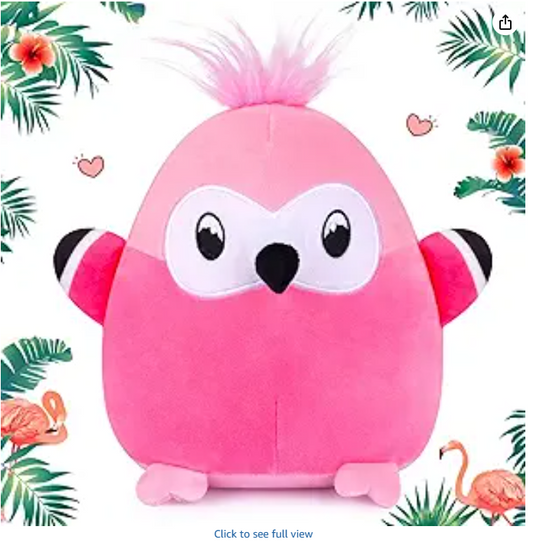 lamingo Stuffed Animal Plush, Flamingo Stuffed Animal, Cute Plush for Girls, Soft Pink Animal Toy Kawaii Toys Great Gift for Kids Girls Boys (8 Inch)