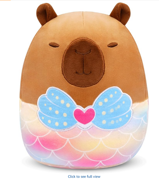 for Girls Boys, 8In Cartoon Capybara Mermaid Plush Pillow Toy, Capybara Gift for Kids,Birthday Gift Room Decor