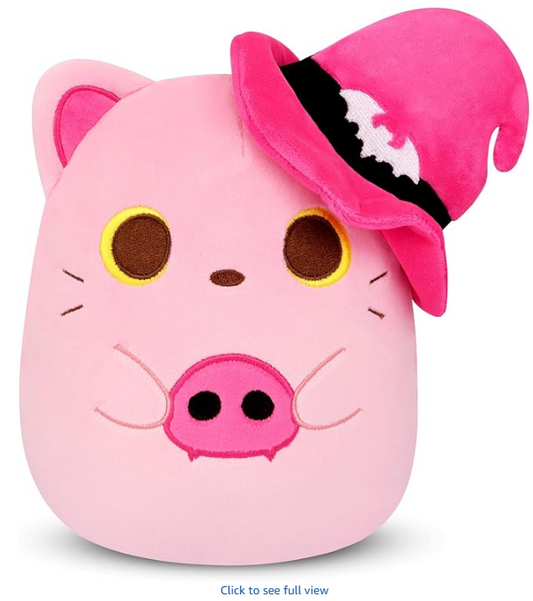 Ghost Plush - 8 Inch Halloween Plushies with Witch Hat & Ghost, Cat Plushie Halloween Stuffed Animal Gifts for Kids Boys Girls