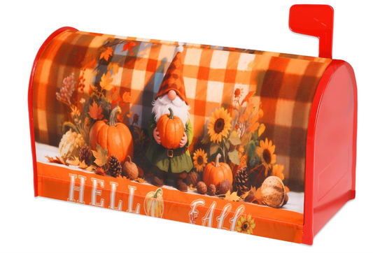 Fall Mailbox Cover Magnetic - Standard Size 21x18 Inch Mailbox Covers with Gnome, Pumpkins & Sunflowers - Seasonal Fall Decor for Home Outdoor, Thanksgiving Day Decorations
