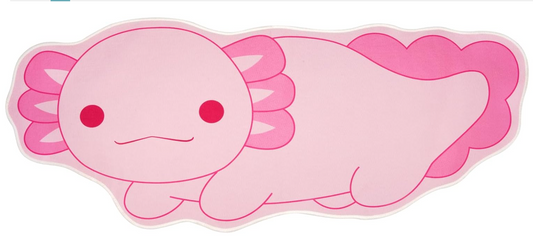 Axolotl Pink Rug, 46"x19" Cute Irregular Shaped Rug, Non Slip Animal Print Mat for Bedroom, Living Room, Soft Funny Decorative Rugs for Kids & Adults, Cute Room Decor