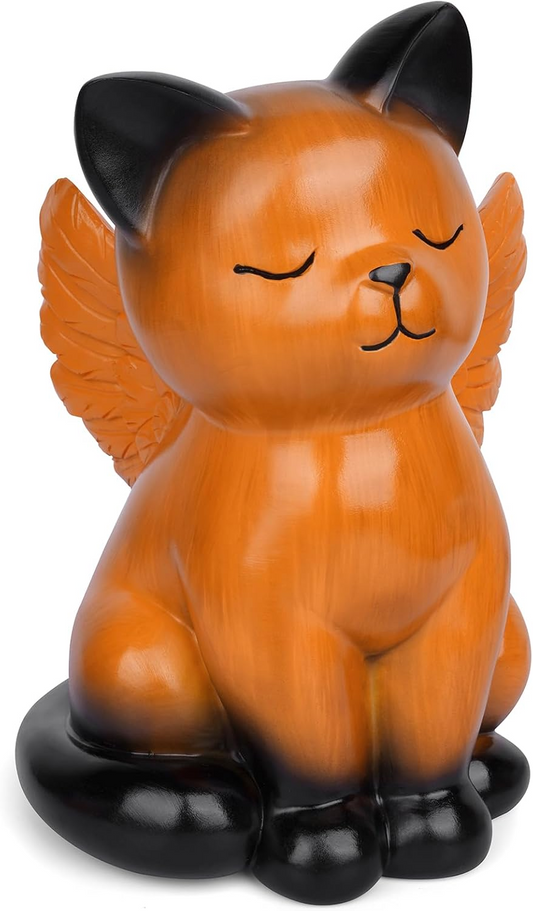 Cat Urn Pet Urn for Cat Ashes, Angel Cat Figurine for Love Cat Pet Urn for Memorial Gifts, Medium Dog Urn Cat Urns Loss of Cat Sympathy Gifts