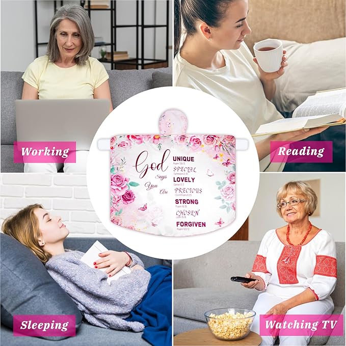 Christmas Christian Gifts for Women, Christmas Religious Wearable Blanket Hoodie, Buffalo Plaid Bible Verse Blanket