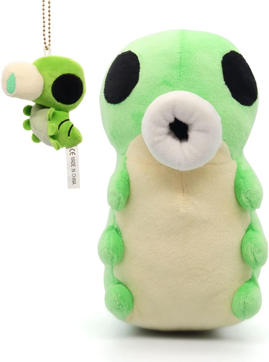7.8 inch Grub Plushie Figure Toy Soft Stuffed with Small Game Character Backpack Keychian Pendant for Birthday Party Gift