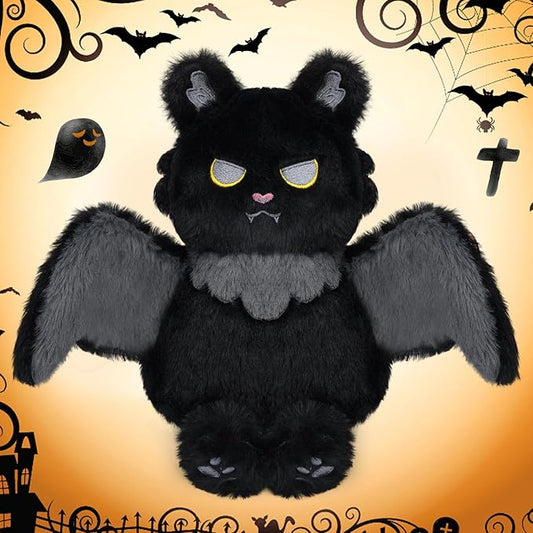 MUFEIRUO Halloween Bat Plush, Halloween Black Bat Stuffed Toys, Halloween Black Plush Doll Toy, Halloween Stuffed Toy, Gift for Halloween, Children, Boys, Girls