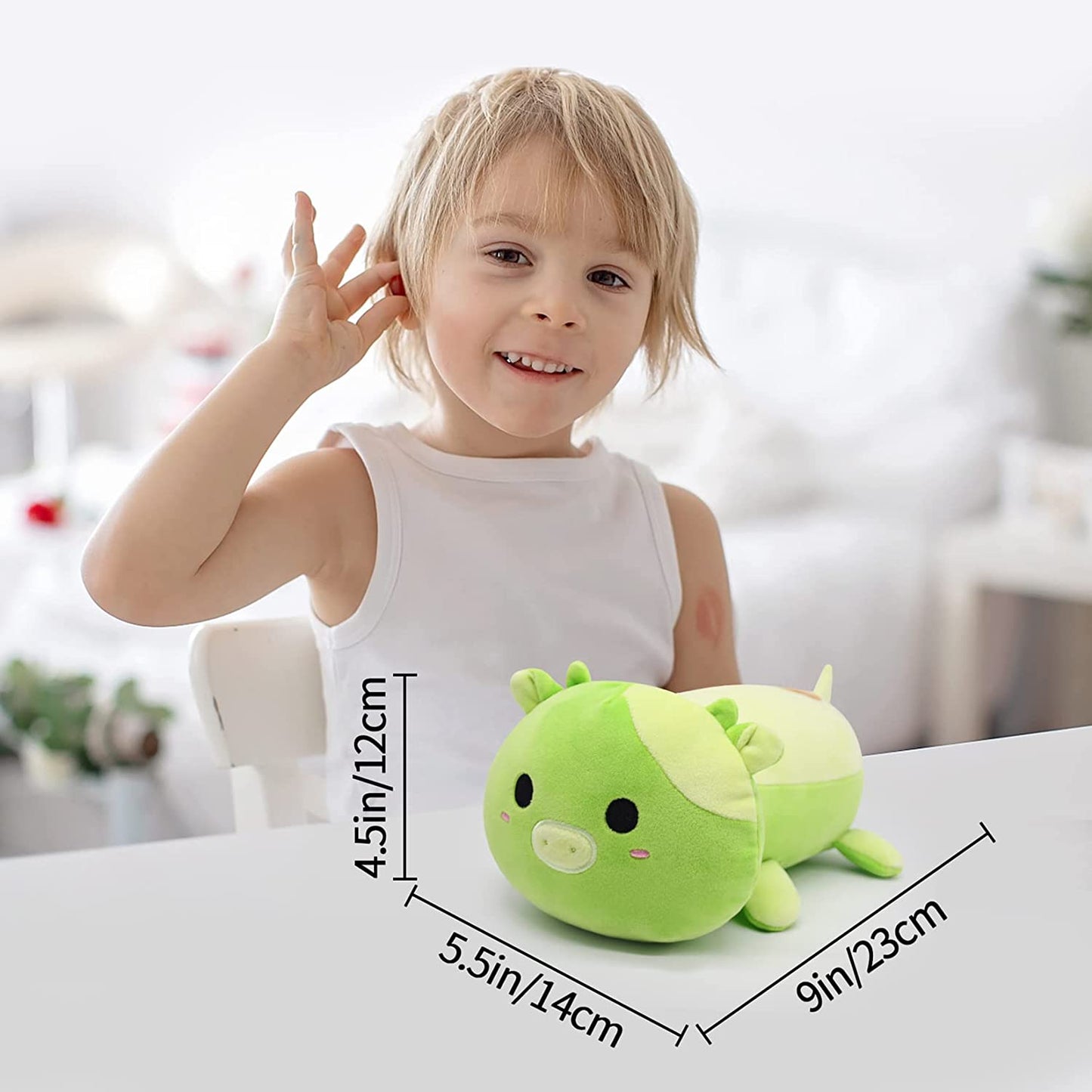 Cow Plush Pillow Toys, Cute Stuffed Animal Cow Plushies, Green Stuffed Pillow Plush Cow Doll, Kawaii Avocado Decoration, Soft Avocado Cow Plush Gifts for Kids Boys Girls