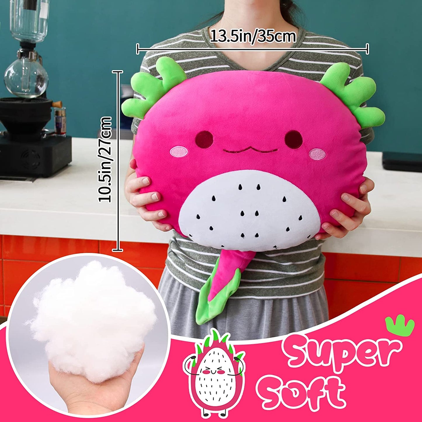 Plush Pillow, Stuffed Animals Plushie Stuffed Horse Plush Toy, Soft Hugging Pillow Plush Animal Throw Pillows for Kids Christmas Birthday Gifts