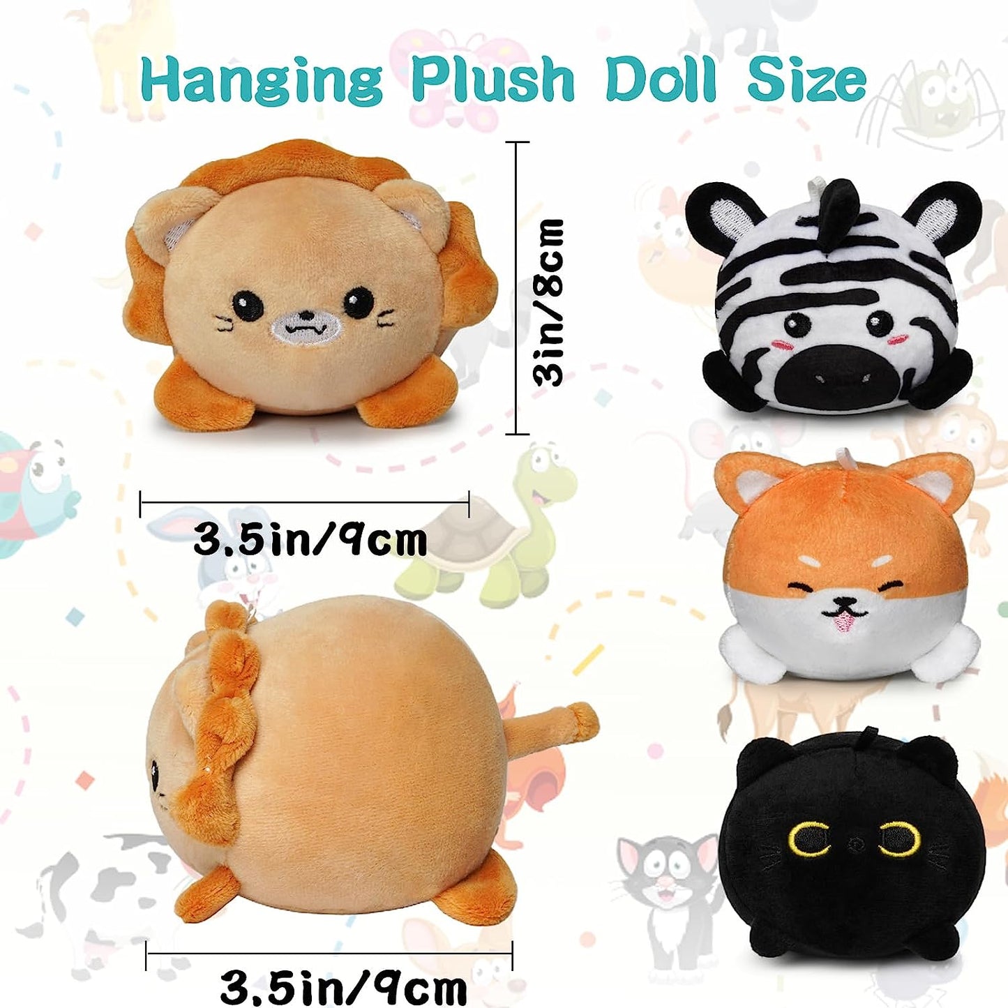 Juego de 6 juguetes de peluche de animales, peluche pequeño, llavero de peluche a granel, llaveros de felpa para mochila, máquina de garras, regalos de fiesta, bolsas de regalo, mini animales de peluche