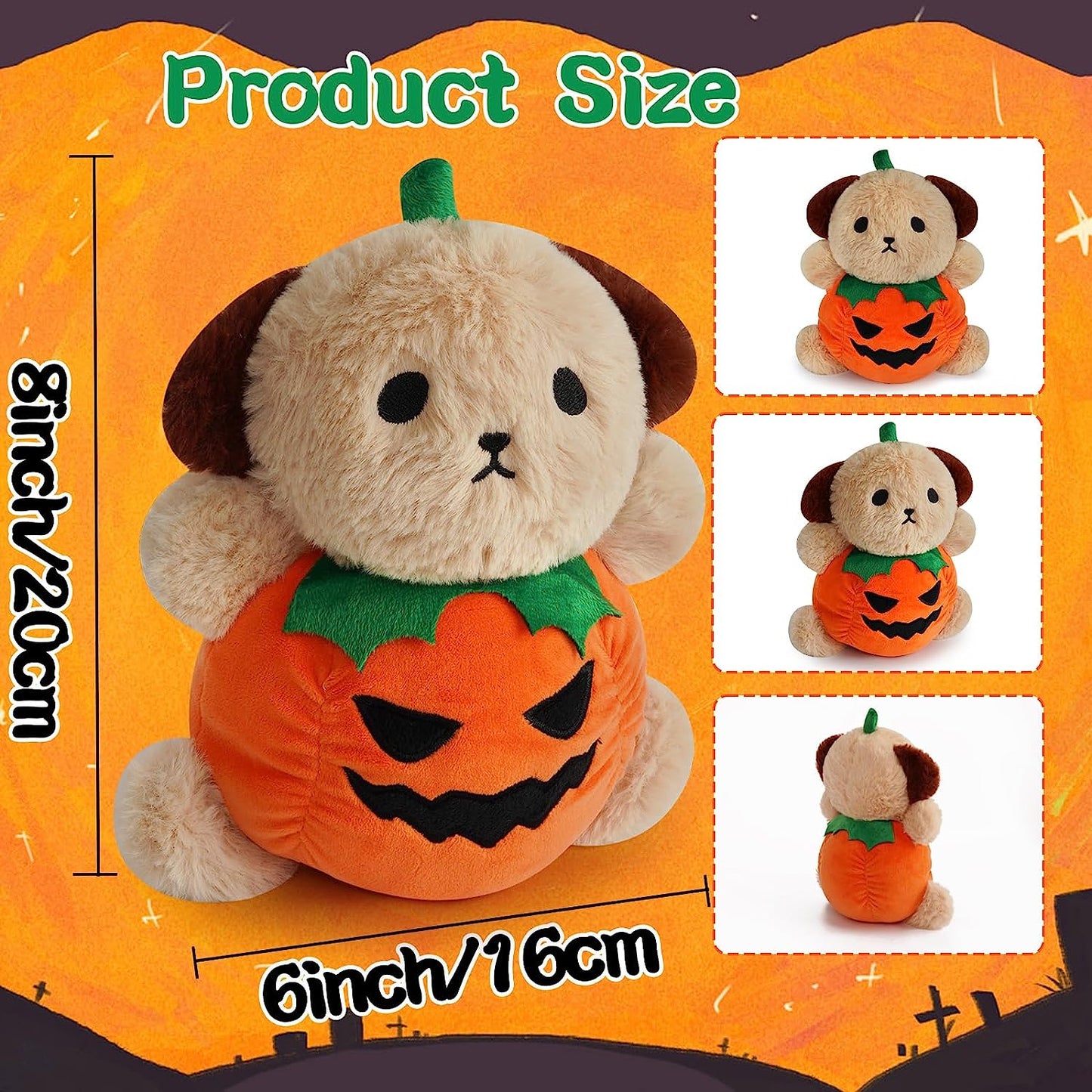 Peluche de oso de Halloween para perro, juguetes de peluche para perros, almohadas gigantes suaves, juguetes de peluche para niños y novias