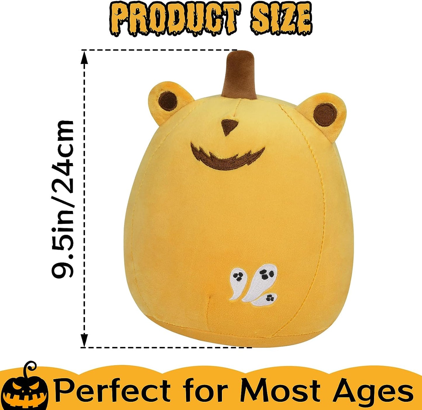 Peluches de peluche de Halloween de 8 pulgadas, lindos peluches de calabaza, rana de calabaza kawaii, juguetes de felpa para decoración de Halloween, juguetes de felpa suaves de Halloween para niños, cumpleaños, Navidad