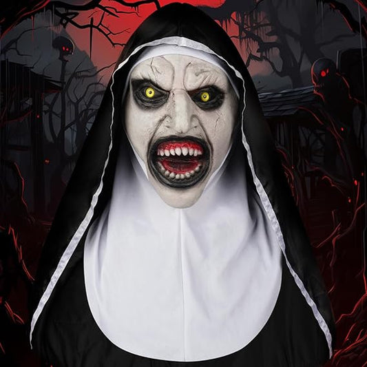 Halloween Nun Mask,Realistic Nun Mask with Full Head,Latex Mask Halloween Party Props(复制)