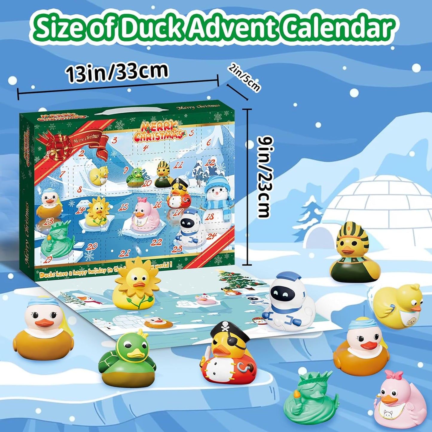 Christmas Advent Calendar 2023-24pcs Christmas Cute Rubber Ducks,Christmas Countdown Advent Calendar,Christmas Gifts For Kids,Baby Shower(Rubber Ducks Style2)