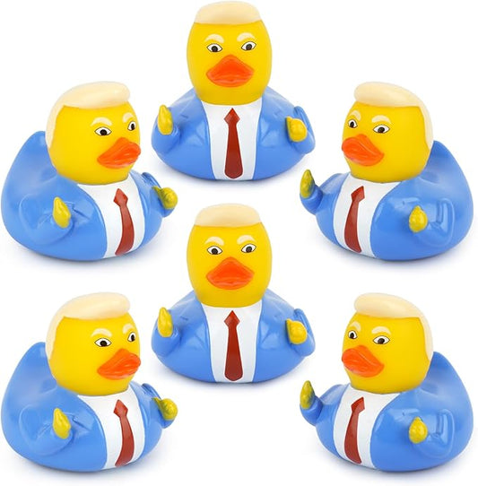 6 Pcs Funny Jeeps Rubber Ducks Bulk, Rubber Duckies for Jeeps, Trumpducks for Jeeps, Christmas Birthdays Gifts for Boys Girls, Baby Bath TubToy Tabletop Car Decorations