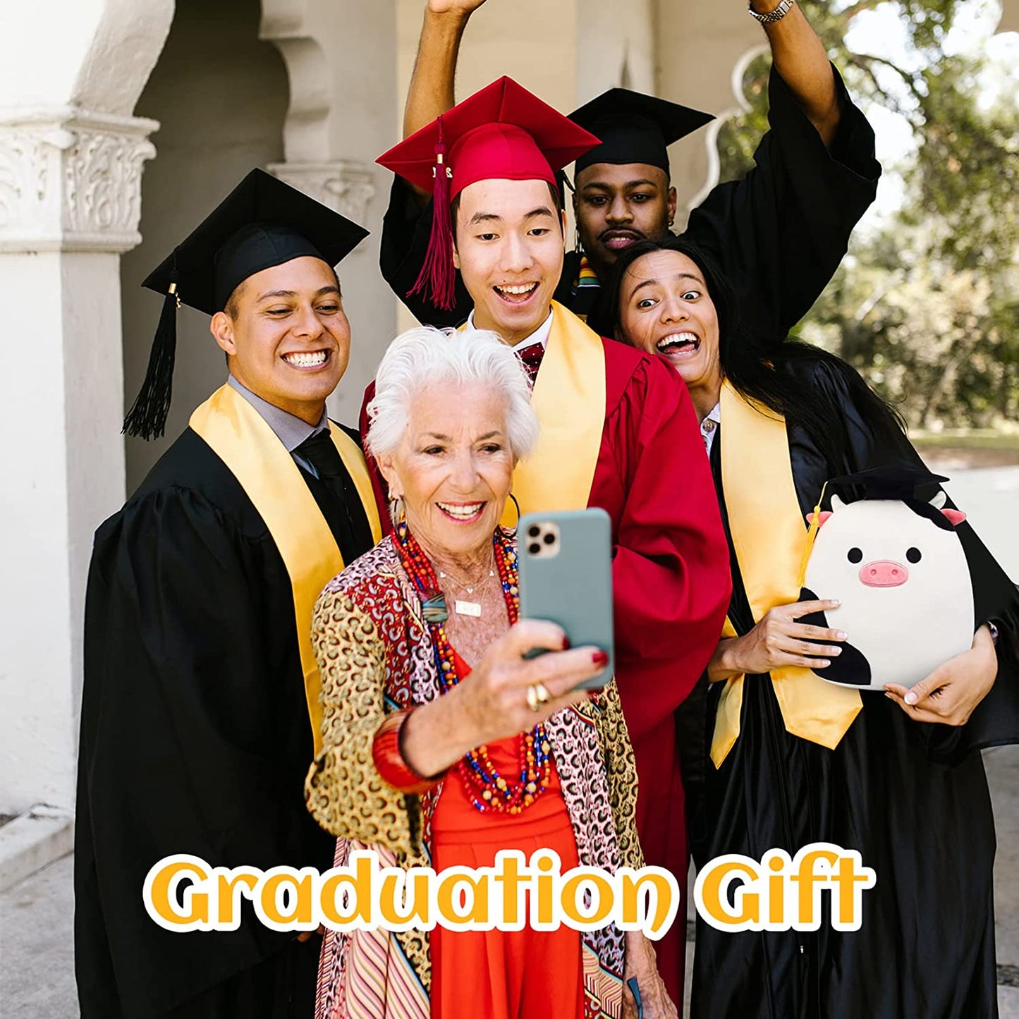 Graduation Cow Stuffed Animal, Class of 2023 Graduation Cow Plush, Kawaii Graduation Cow for High School Graduation Gift for Kids Boys Girls, Graduation Cow Plush Stuffed Animal Souvenir