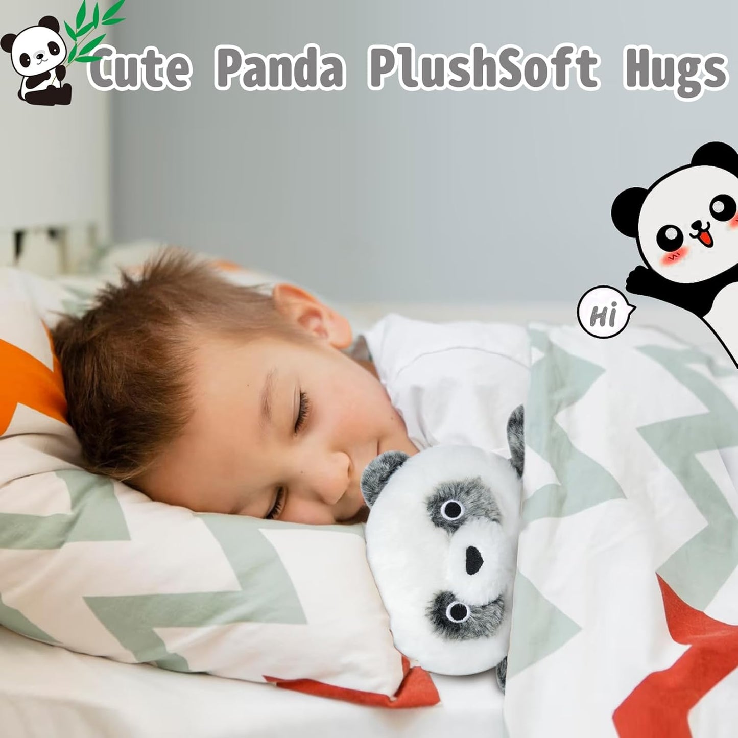 Panda Stuffed Animal - 8inch Cute Panda Plush Toy Stuffed Panda Bear Plush - Soft Panda Plushie for Kids Boys and Girls Christmas, Halloween, Birthday