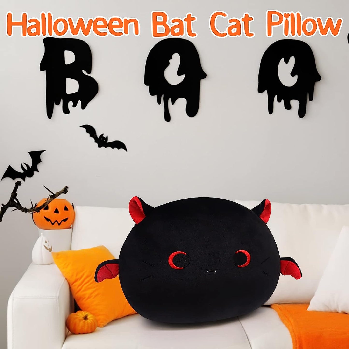 Black Cat Plush Pillows Toy, Kawaii Black Cat Stuffed Animals Black Cat Pillow