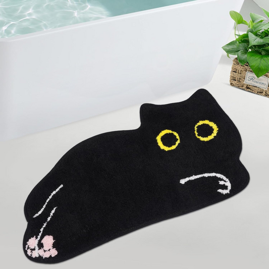 Cat Bathroom Rug - Cat Bath Mat,Soft Bathroom Mat,Absorbent and Non Slip Bath Rug for Bathroom Kitchen Bedroom,Home Decorations Gifts