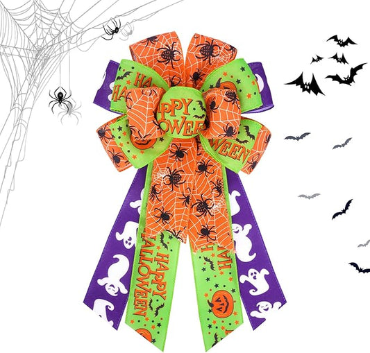 Patriotic Wreath Bows, Patriotic Bows for 4th of July Decorations, American Flag Bow for Memorial Day, Independence Day Decorations for Front Door Indoor Outdoor Holiday Party