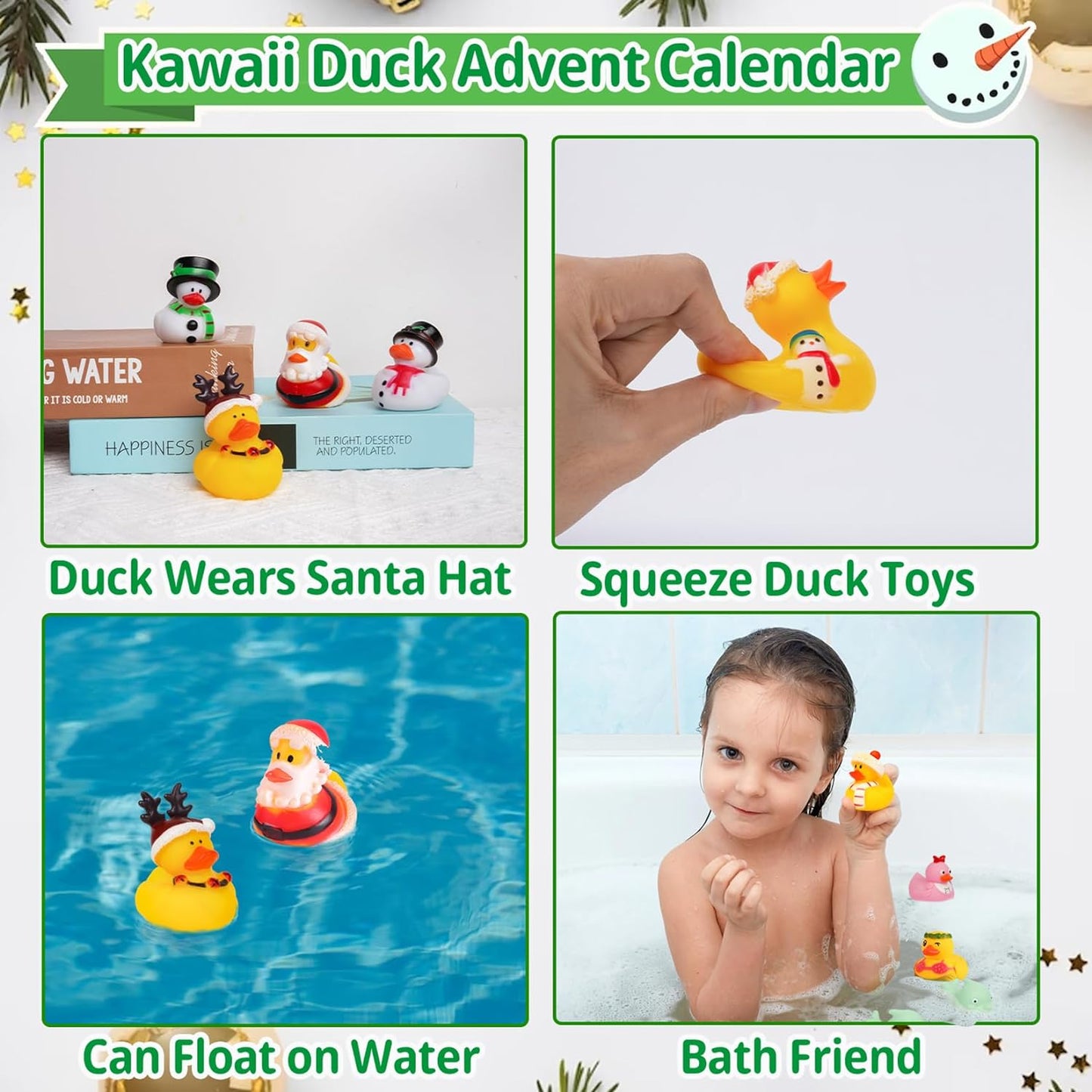 Christmas Advent Calendar 2023-24pcs Christmas Cute Rubber Ducks,Christmas Countdown Advent Calendar,Christmas Gifts For Kids,Baby Shower(Rubber Ducks Style2)
