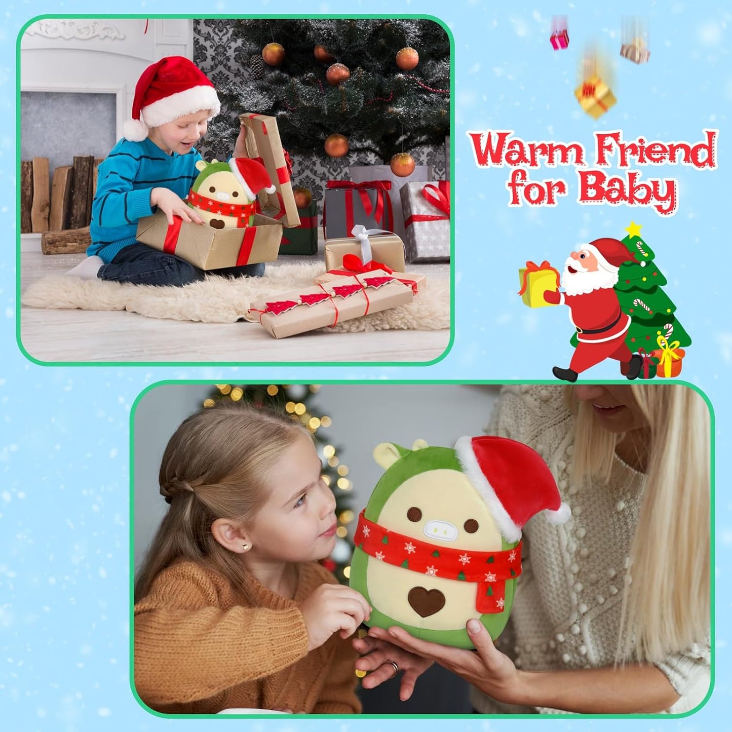 Avocado Cow Stuffed Animals,8in Avocado Cow Plush, Kawaii Stuffed Animal Cow Plush Doll, Cute Cow Plush for Boys Girls Adult, Gift for Birthday,Halloween,Christmas