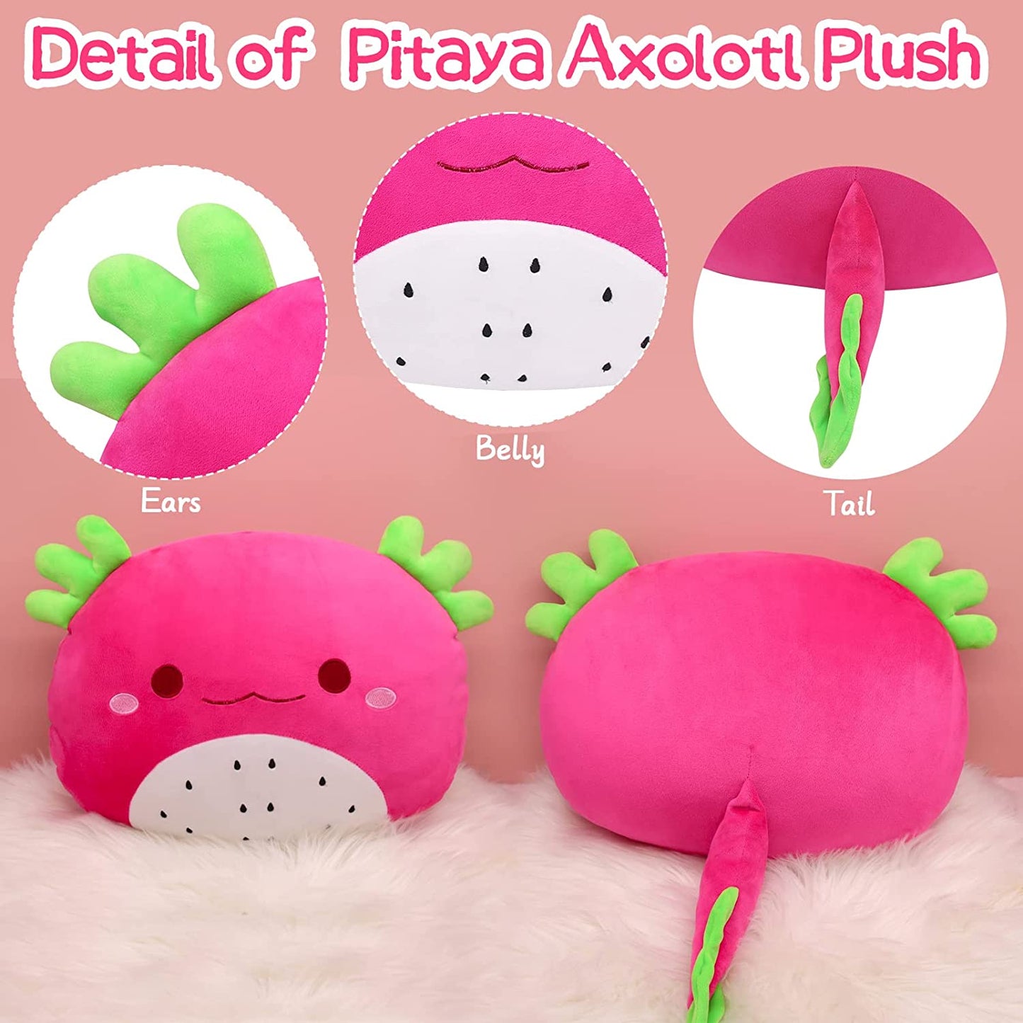 Plush Pillow, Stuffed Animals Plushie Stuffed Horse Plush Toy, Soft Hugging Pillow Plush Animal Throw Pillows for Kids Christmas Birthday Gifts