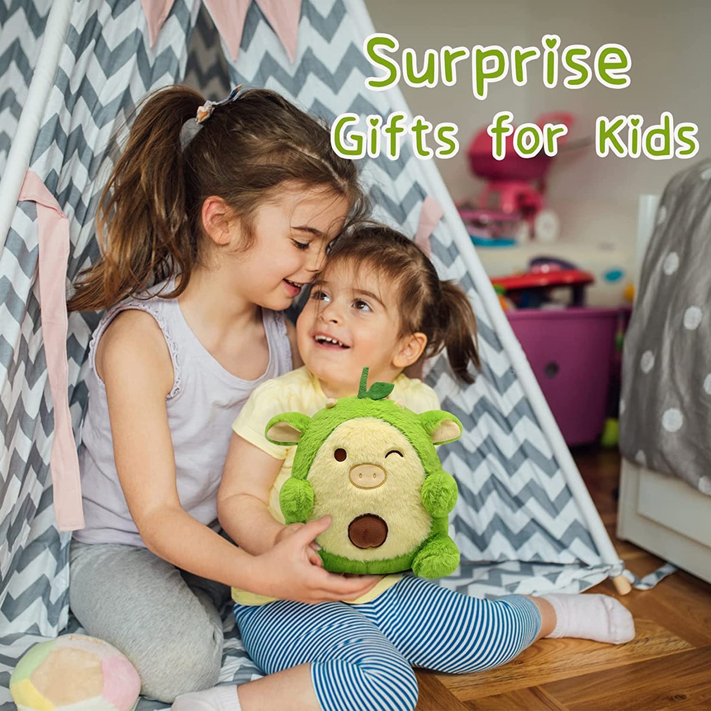 Avocado Cow Plush Toy Cow Stuffed Animals, Cute Cow Plushie Green Cow Plush Pillows, Soft Kawaii Plush Cow Stuffed Cow Plush Doll for Kids Girls Boys Birthday…