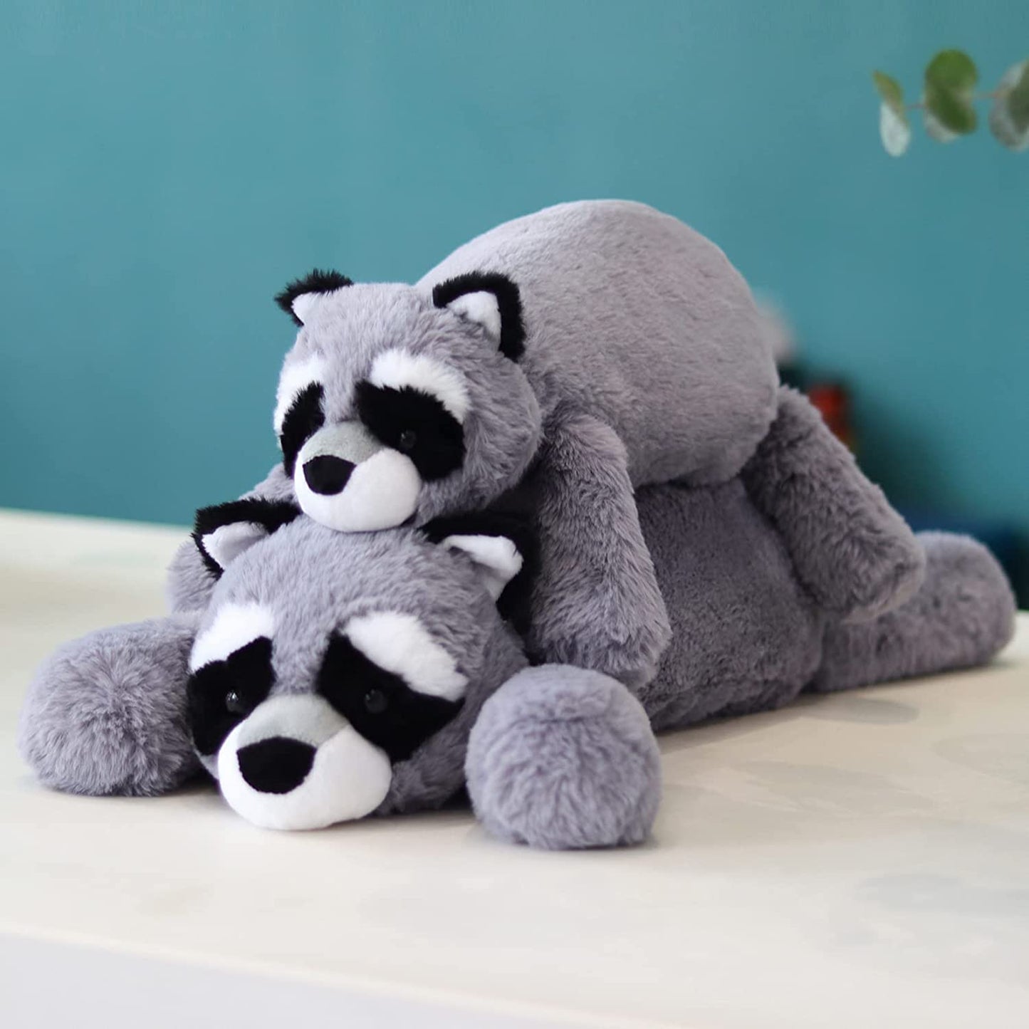 Racoon Weighted Stuffed Animals - Weighted Stuffed Animals for Anxiety, Racoon Weighted Plush Animals Raccoon Stuffed Hugging Plush Animal Toy for Baby, Boys and Girls