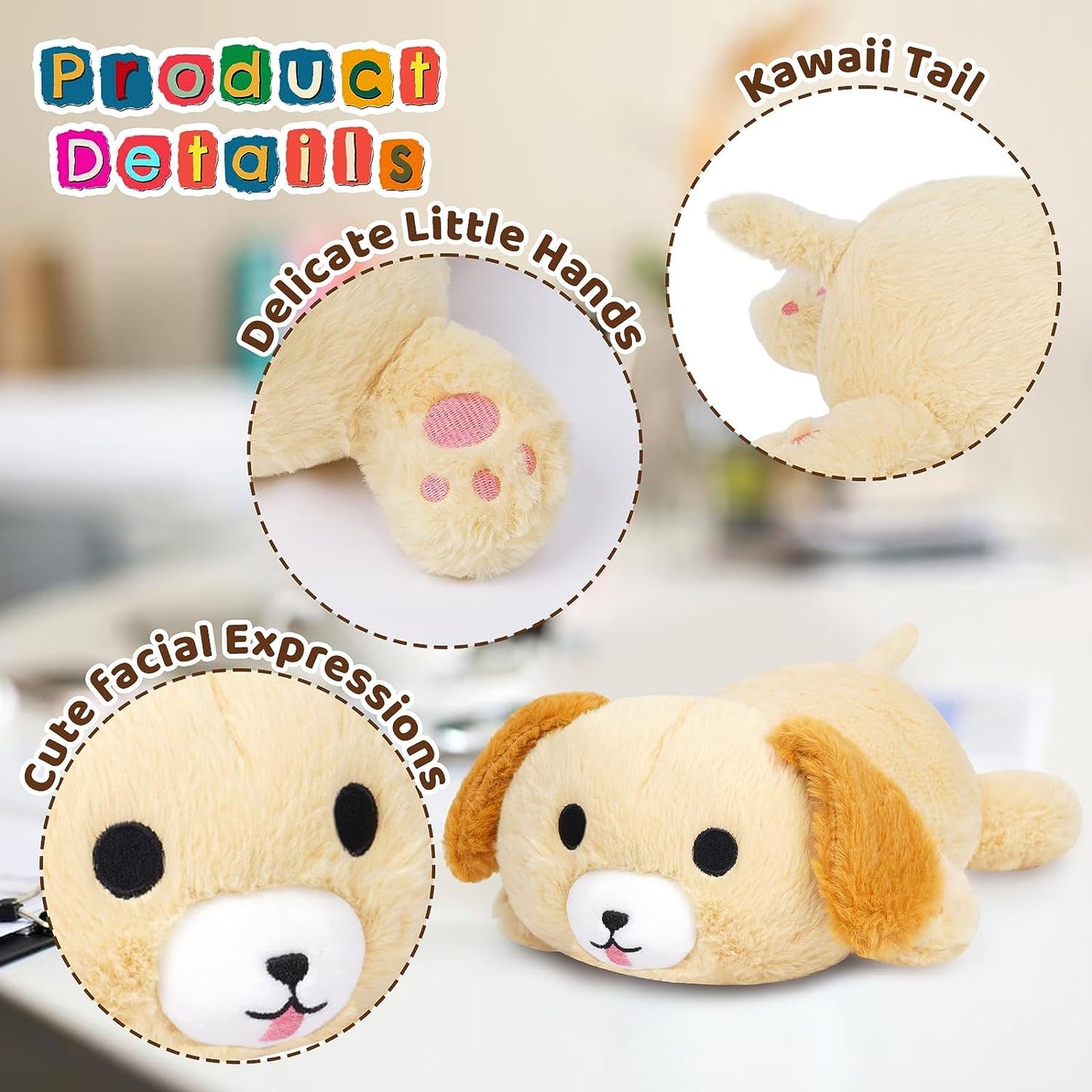 Dog Stuffed Animal Toy, Soft Dog Plush Pillow Doll, Cute Plush Dog Stuffed Animal, 12In Stuffed Dog Plushies, Birthday, for Boys and Girls