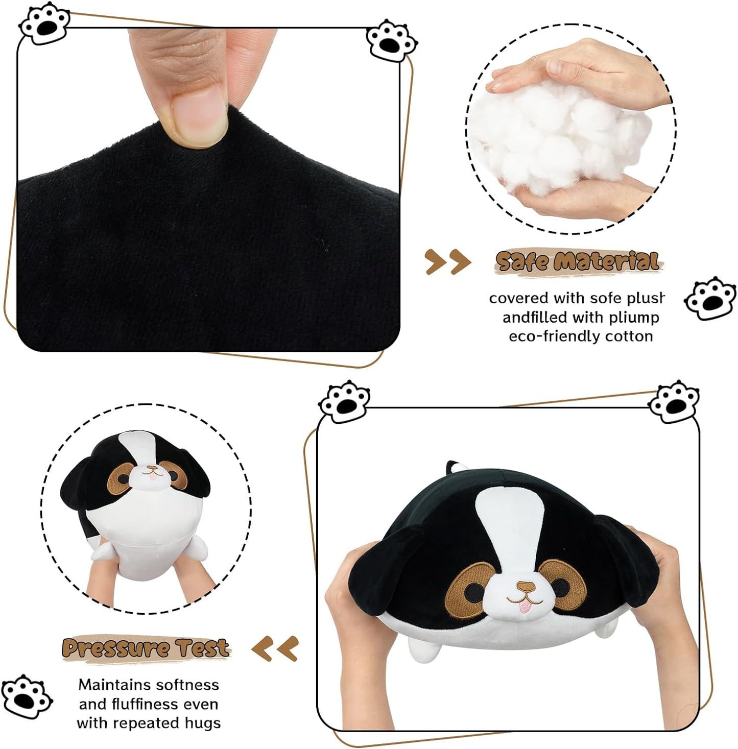 Almohada de peluche para perro, almohada de peluche suave de 13 pulgadas, juguetes de peluche de dibujos animados, almohada de felpa para perro kawaii, cumpleaños para niños y novias