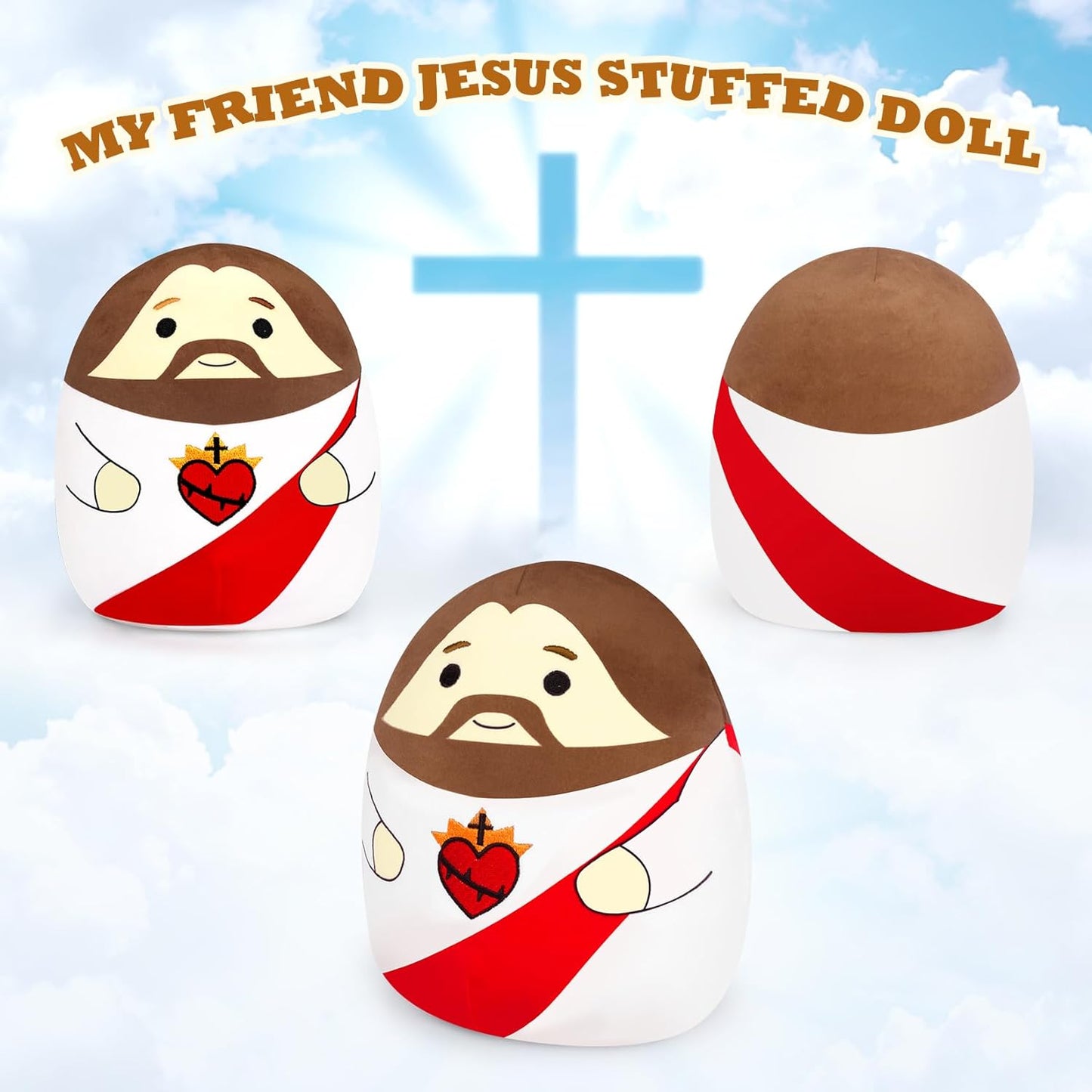 Jesus Plush Toy My Friend Jesus Stuffed Doll Christ Religious Toys, Savior Jesus Plush Doll Christian Religious Jesus Figure Classic Religious