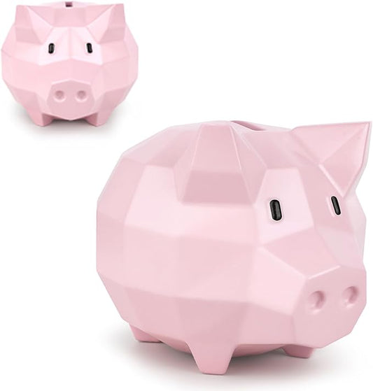 Kids Piggy Bank, Unbreakable Plastic Piggy Bank Girls Cute Animal Money Bank Practical Gifts for Birthday Christmas Easter, Kids Piggy Bank for Girls, Boys