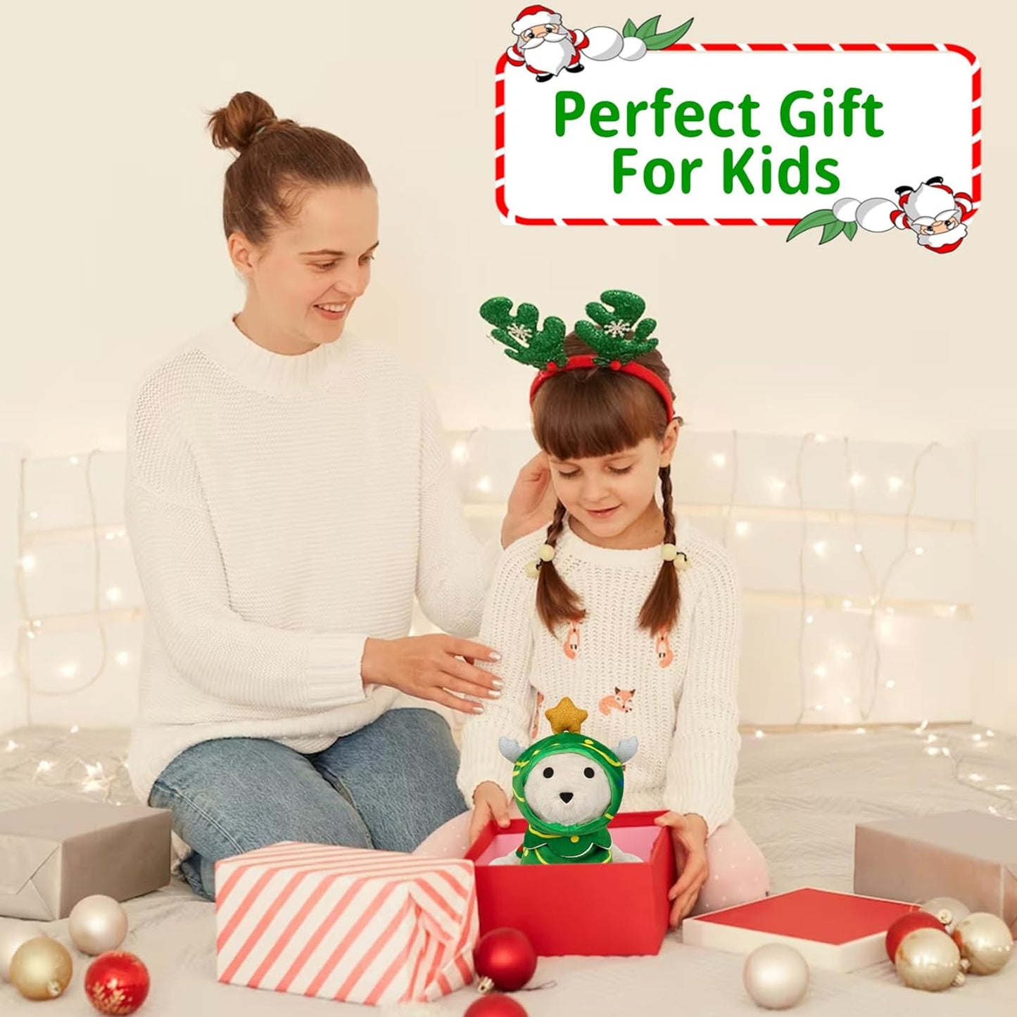 Dog Plush Toy, 10inch Dog Stuffed Animal with Christmas Costumes, Christmas Stuffed Animals Puppy Plush Toy,Christmas Plush Gift for Kids,Birthday Gift Christmas Decoration