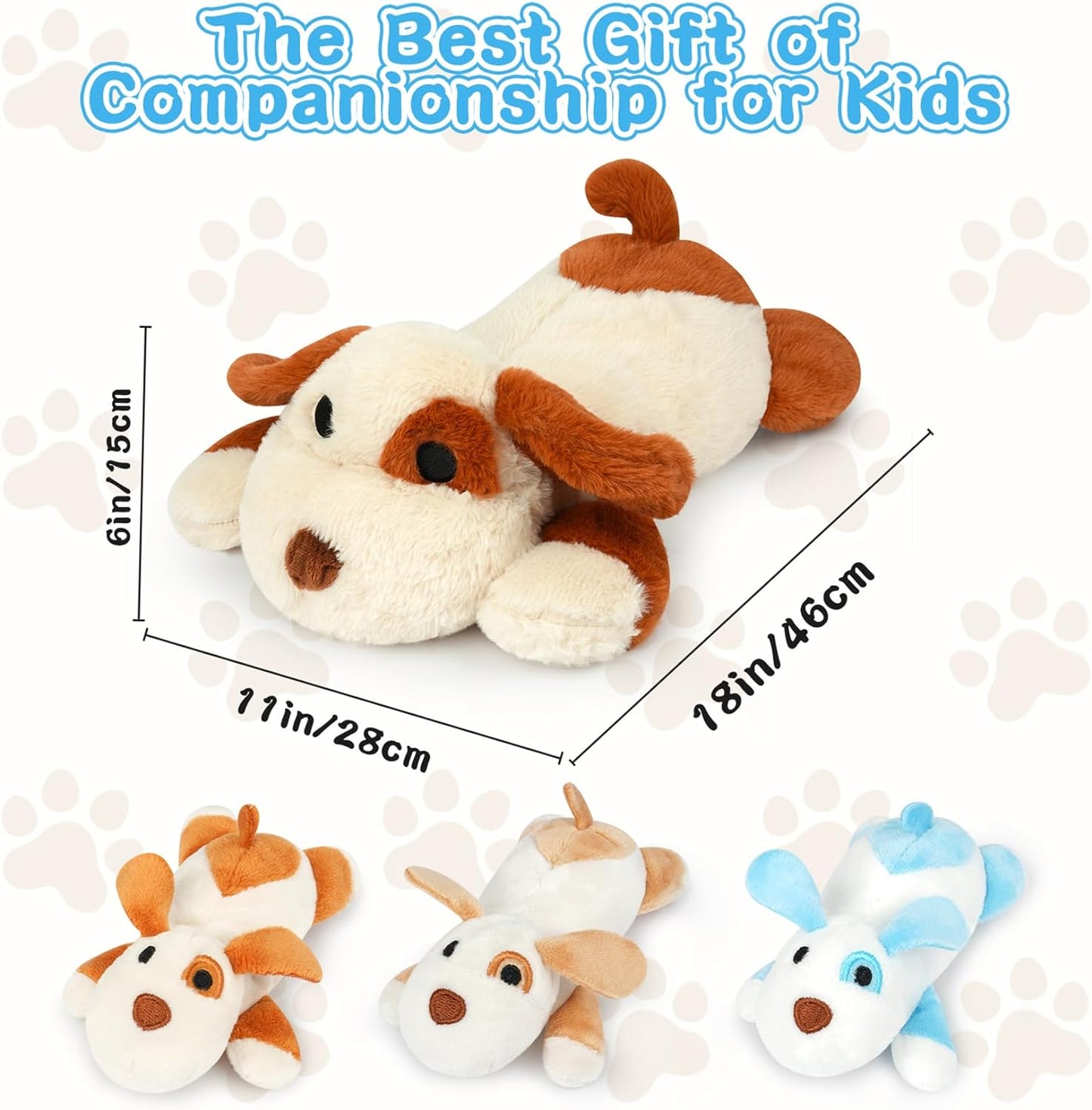 Dog Plush Dog Stuffed Animal Toy, Soft Mommy Dog with 3 Stuffed Puppies in Her Tummy, Cute Dog Stuffed Doll Toy for Kids Boys Girls (Dog Plush Set)
