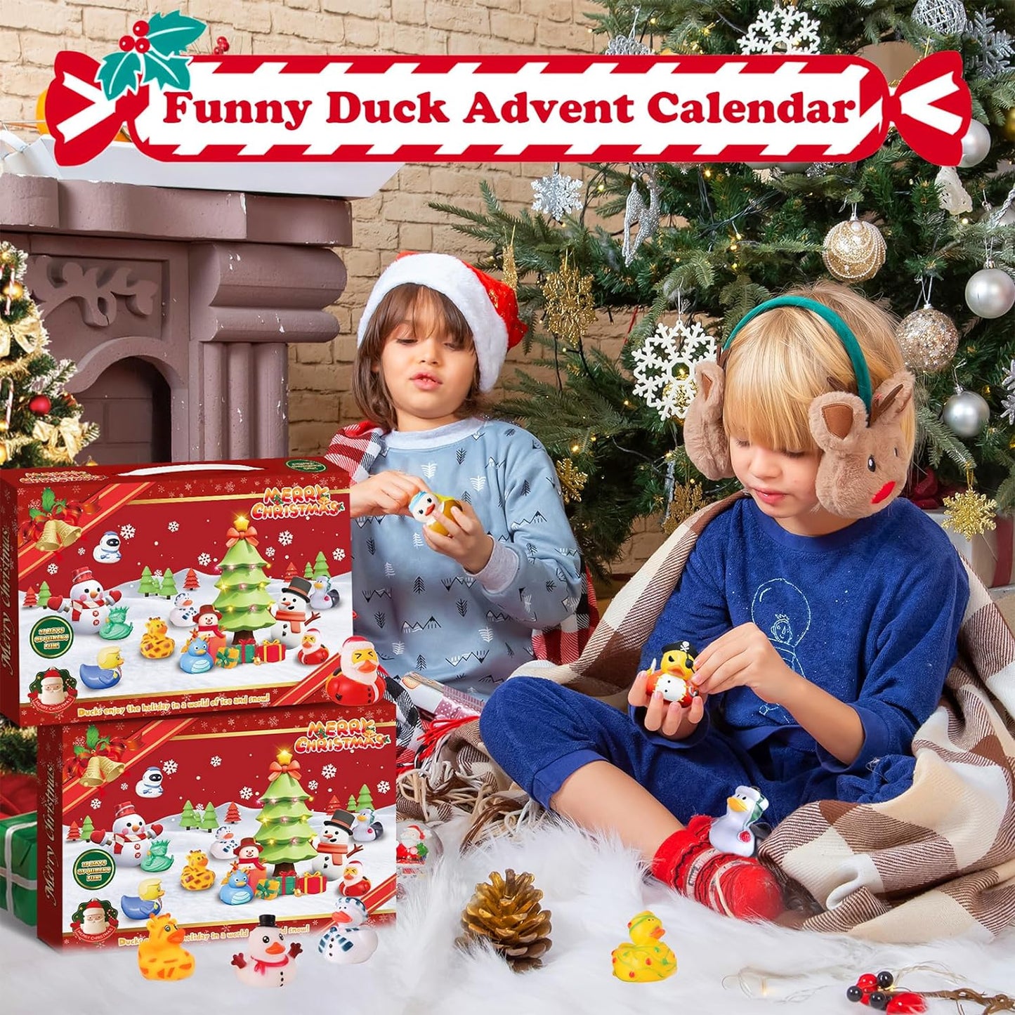 Christmas Advent Calendar 2023, 24pcs Christmas Cute Rubber Ducks,Christmas Countdown Advent Calendar,Christmas Gifts For Kids and Adults,Baby Shower(Rubber Ducks Style1)