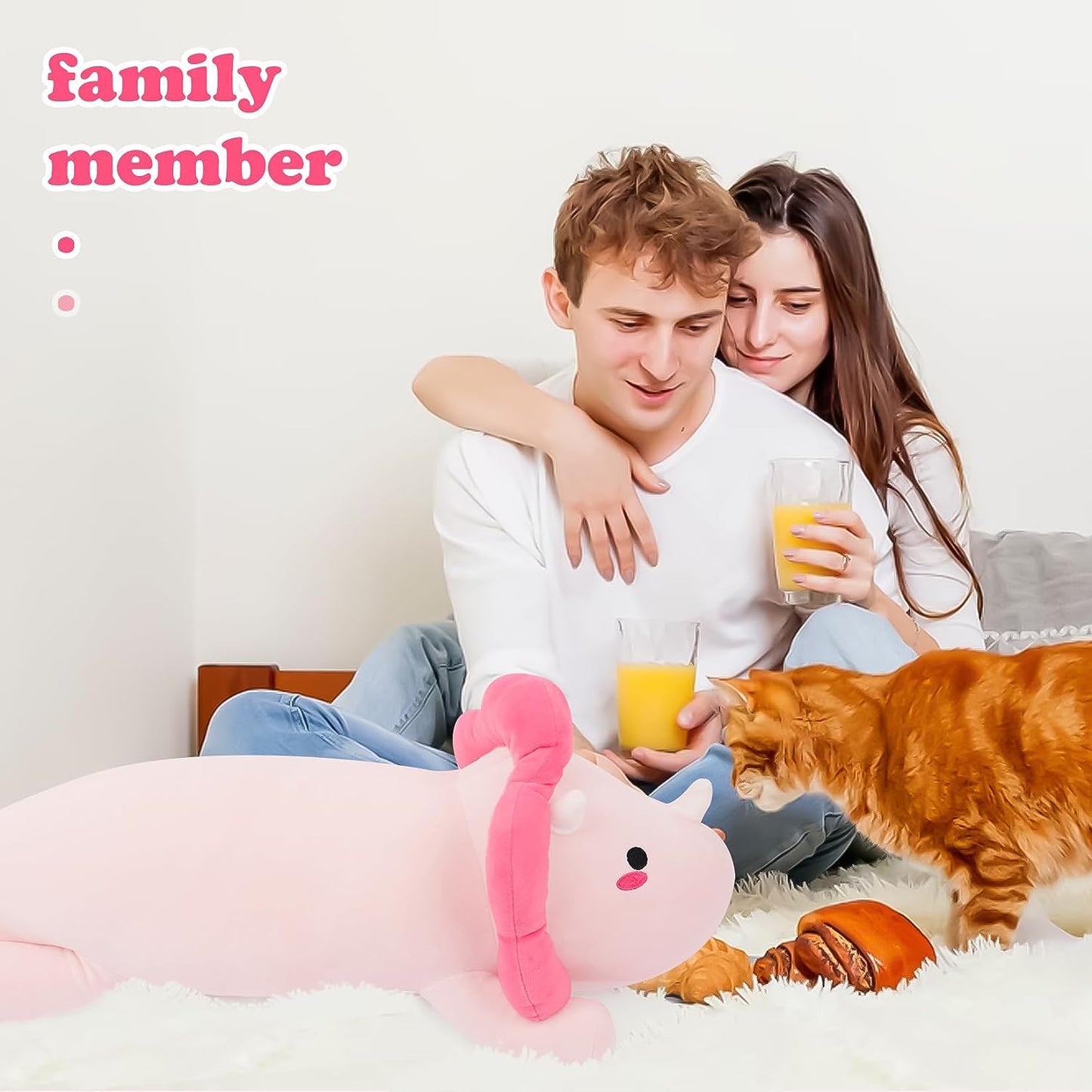 Pink Dinosaurs Body Plush Pillow