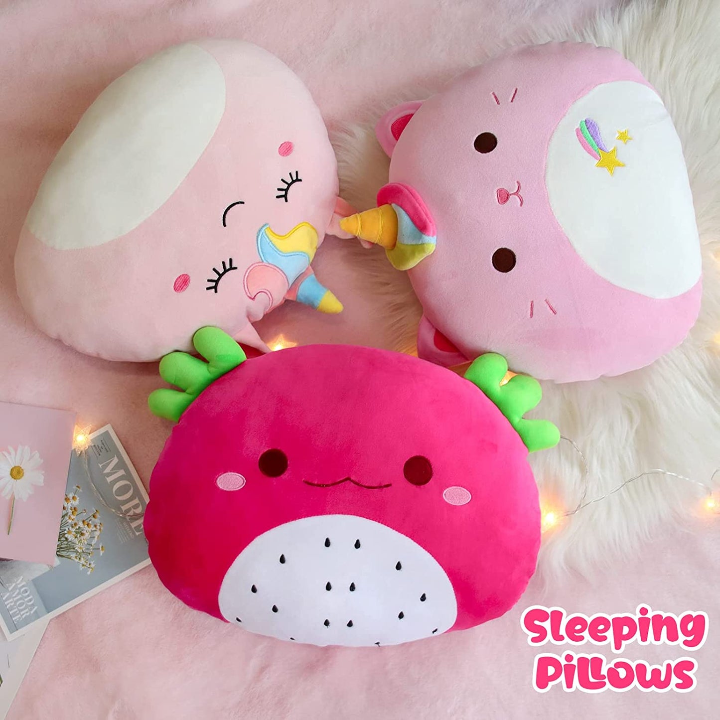 Plush Pillow, Stuffed Animals Plushie Stuffed Horse Plush Toy, Soft Hugging Pillow Plush Animal Throw Pillows for Kids Christmas Birthday Gifts