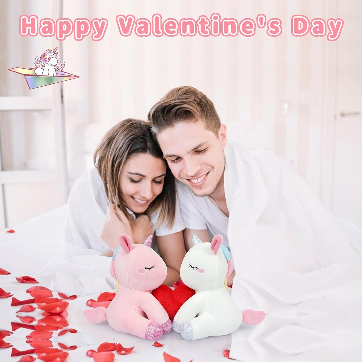 Juguete de peluche para el día de San Valentín, muñeca de peluche de gato lindo para el día de San Valentín Kawaii (blanco)