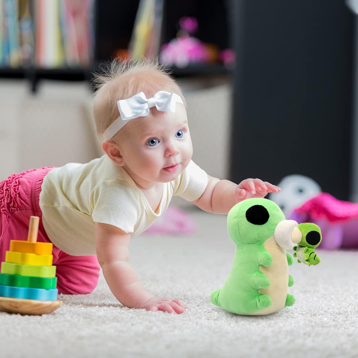 7.8 inch Grub Plushie Figure Toy Soft Stuffed with Small Game Character Backpack Keychian Pendant for Birthday Party Gift