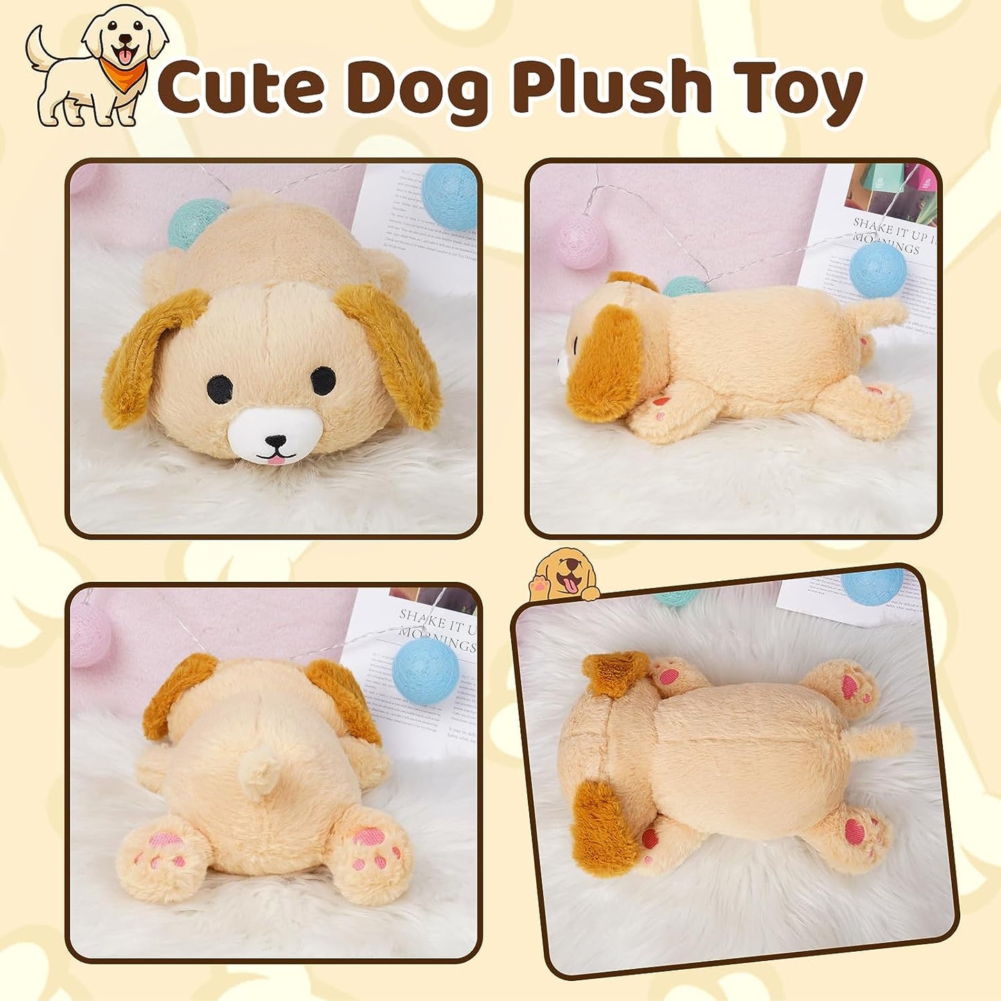 Dog Stuffed Animal Toy, Soft Dog Plush Pillow Doll, Cute Plush Dog Stuffed Animal, 12In Stuffed Dog Plushies, Birthday, for Boys and Girls