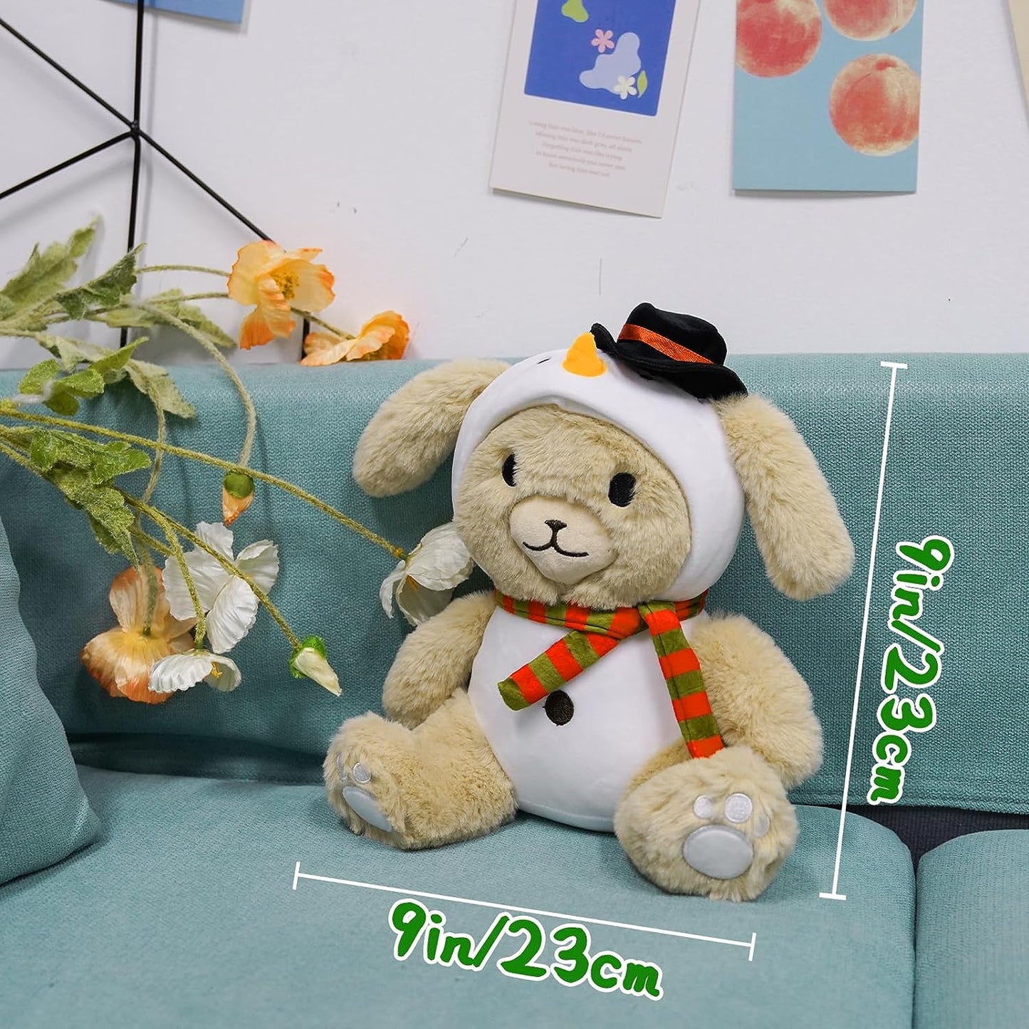 Almohada de felpa para perro, juguete de peluche para cachorros, lindos animales de peluche de Navidad, peluche suave para amante, muñeca de decoración kawaii