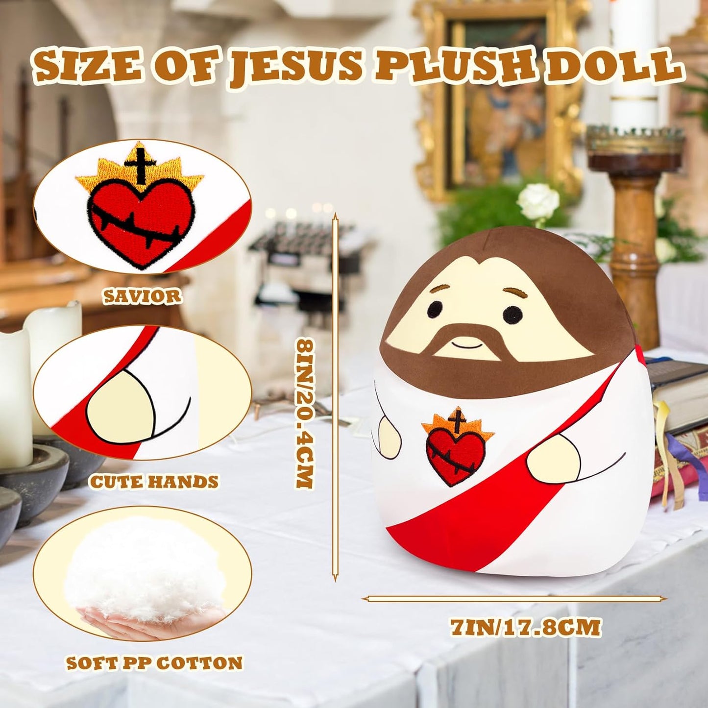 Jesus Plush Toy My Friend Jesus Stuffed Doll Christ Religious Toys, Savior Jesus Plush Doll Christian Religious Jesus Figure Classic Religious