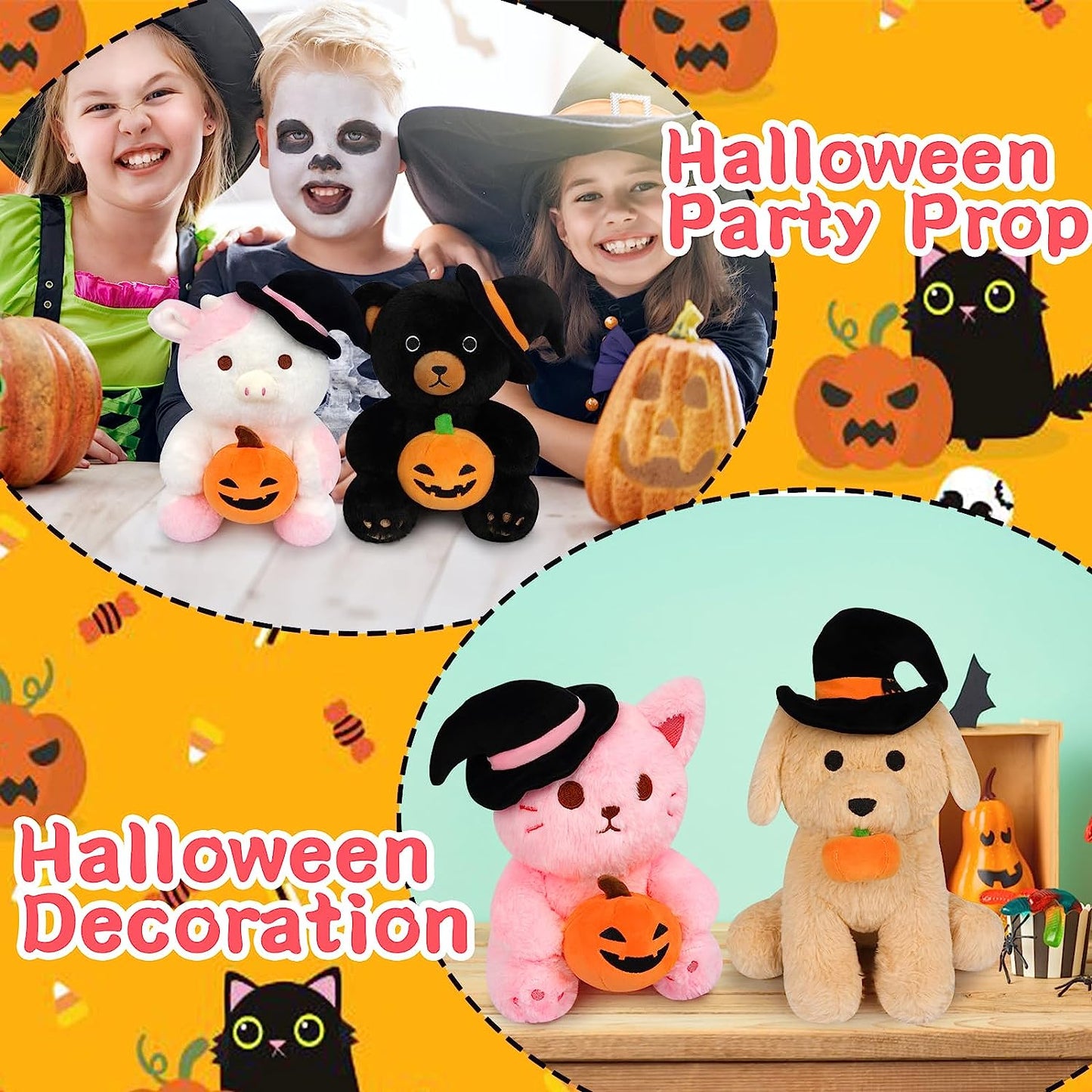 Cat Plush Cat Stuffed Animals, Cute Pink Cat Plushie Cat Doll Gifts